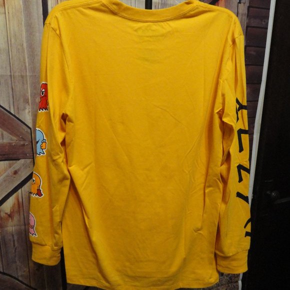 PacMan Long-Sleeved spell out & character~Yellow~NWT~Gamer~old school - Picture 6 of 6